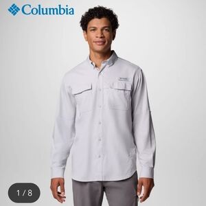 COLUMBIA PFG Omni-Shade White Long Sleeve Shirt | L |
